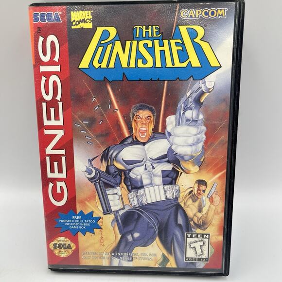 The Punisher (Sega Genesis, 1994) With Original Box - Picture 1 of 14
